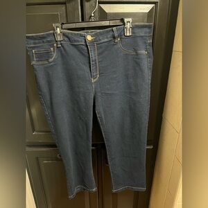 Philosophy Blue Ankle Cropped Jeans